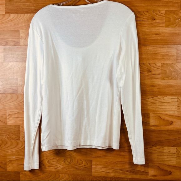 St. John’s Bay Size Medium Scoop Neck Long sleeve Top w/Rhinestones - Picture 2 of 6